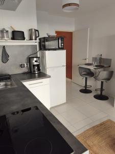 Appartements Studio calme et paisible, climatise avec terrasse au dernier etage, 100m du tramway et 20 min de la promenade des anglais : Appartement 1 Chambre