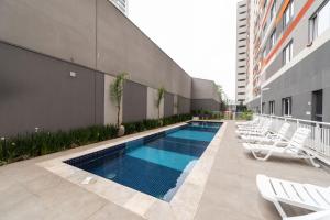 MB6 - Novo Bhaus Moov Brás - 16o andar - Piscina - Academia - Lavanderia - Metrô - Studio