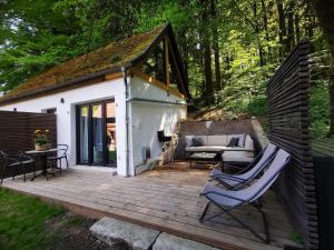 Tiny House mit eigener Sauna am Waldrand in der Fränkischen Schweiz