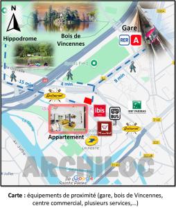 Panoramique du Bois de Vincennes à Paris, avec balcon terrasse