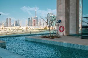Luxury Canal Front with Burj Khalifa Skyline View