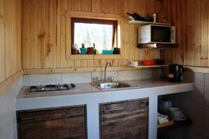 Cabaña con tinaja y camas de cuarzo en Licantén