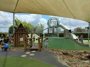 Center of Rouse Hill house with fully fenced back yard