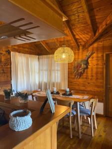 A warm cabin in the woods