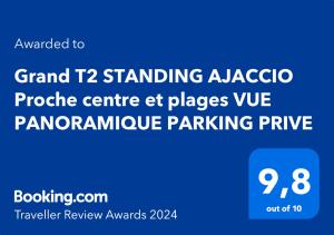Appartements Grand T2 STANDING AJACCIO Proche centre et plages VUE PANORAMIQUE PARKING PRIVE : photos des chambres