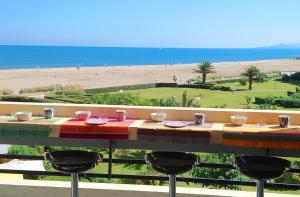 T3 climatisé, face plage de Canet Sud, double parking, WIFI, Linge et ménage inclus