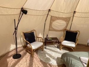 Luxe Glamping tent met sterrenhemel