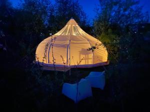 Luxe Glamping tent met sterrenhemel