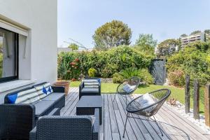 LOasis Cassidaine - jardin 120m2, 2 places parking proche center et mer