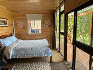 Farm stay cabin in the woods