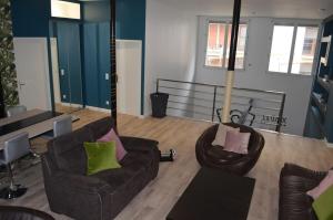 Luxury loft with a gym