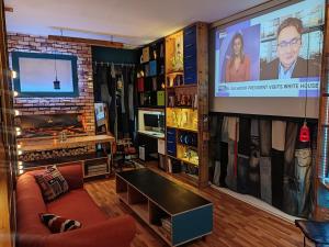 Home cinema with fantastic views fully re-cycled concept Home
