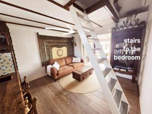 House boat studio with waterfront terrace