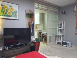 Rest place with beautiful flowers