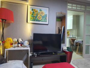 Rest place with beautiful flowers