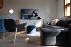 Two-story family apartment with private yard