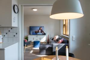 Two-story family apartment with private yard