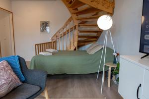 Two-story family apartment with private yard