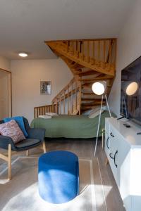 Two-story family apartment with private yard