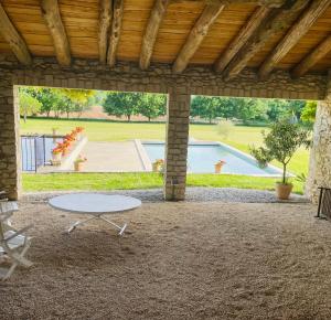 Maisons de vacances Gites le Fabras, espace de verdure, piscine collective et jeux : photos des chambres