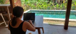 Nice villa private pool views work table yoga