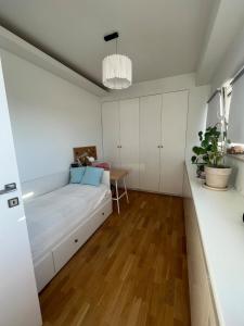 Apartment in the center with city skyline