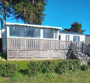 Campings Mobilhome tout confort pour randonneurs pedestres proche Saint-Malo, a 100 m de la plage et du GR34 - Demande prealable requise : photos des chambres