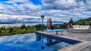 Luxurious Villa Kastro with Salt Water Swimming Pool Lefkada Greece