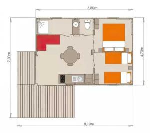 Campings Chalet 4 etoiles - Piscine - ccafdif : Maison de Vacances 2