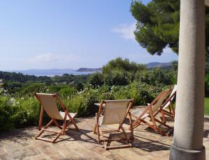 Maisons de vacances Tres belle villa vue mer - Piscine a debordement : Maison 4 Chambres