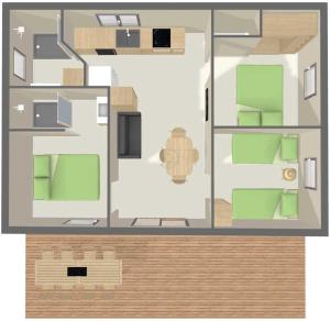Campings Chalet 4 etoiles - Piscine - eehefh : Chalet