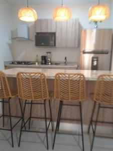 Mazablue depa en laguna con playas artificiales