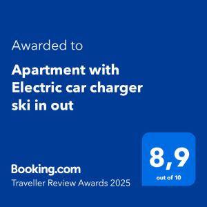 Cozy Apartment electric car charger & ski in out Sjusjøen