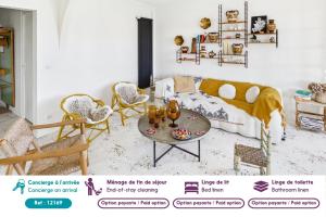 Maison pour 8 - Piscine chauffée - 800m de la plage