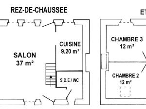 Maisons de vacances Charmante maison de paludier a Guerande, proche mer, jardin, tyrolienne, WIFI, Canal+, equipements bebe - FR-1-306-1102 : Maison de Vacances (7 Adultes)