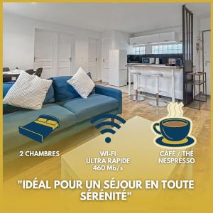 Appartements Charmant T3 lumineux & cosy : Appartement 2 Chambres