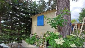 mobile house on a herbs farm