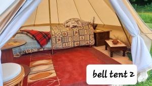 Bell tent one of three to rent fully equipped private equipped kitchen tents too