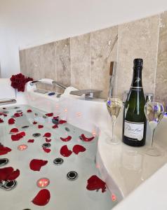 Appartements L-audacieuse-Jacuzzi et sauna , miroir suspendu : photos des chambres