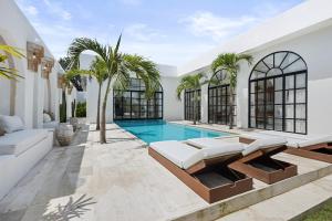All-White Villa with Pool, Sauna, Firepit & Office