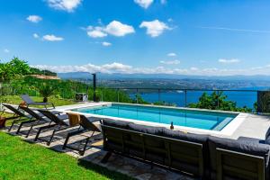 Villa K Opatija with a heated pool, sauna, astonishing sea view