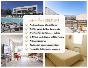 LE BLEU CAMARGUE - T3 EN DUPLEX CLASSÉ 3 ETOILES - Piscine privative à la résidence - Parking Gratuit - Wifi - Animaux acceptés - Taxe de séjours réduite