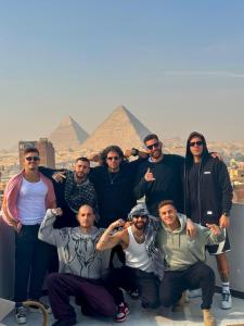 Isis Pyramids and sphinx view