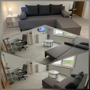 FeWo meisteroffice im Sackgässle, ebenerdige ELW 50qm, Terrasse, vollwertige Küche, Nähe Ulm