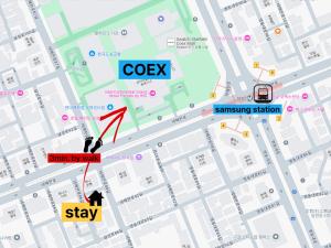 Seoul Gangnam COEX, 3 minutes walk from Samseong Station, high-floor view studio