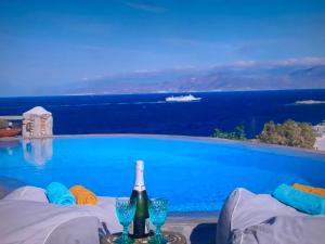 Villa with sea and sunset views