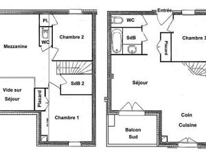 Appartements Appartement 4 pieces mezzanine avec balcon, equipements complets, animaux admis, parking couvert. - FR-1-293-64 : photos des chambres