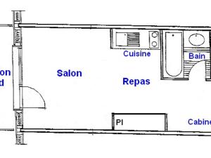 Studio-cabine 1 étoile aux Saisies, 4 personnes, balcon sud - FR-1-293-157