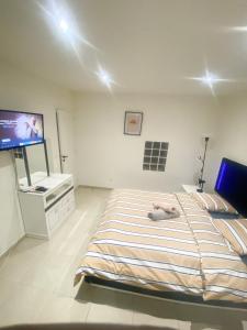 Appartements Logement F2 entier calme a 20 mins de paris , Stade 2 France, Aero CDG, Parc des expositions, Disneyland Paris,Futuroscope, Tour Eiffel : photos des chambres