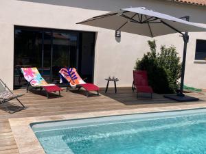 Maisons de vacances Stylish Villa in Sainte-Valiere : photos des chambres